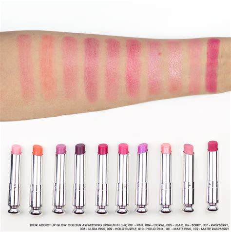 dior addict lip glow shades|dior addict lip glow swatches.